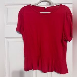 BP, size small, red peplum tee